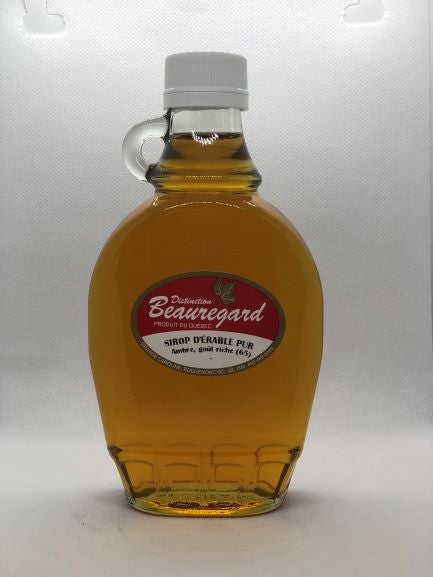 Bouteille de sirop d'érable en verre